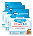 Feverall Infant Acetaminophen Suppositories 6 Rectal Suppositories 80mg Each Pain Reliever/Fever Reducer. Paraben Free, No Artificial Colors or Other preservatives. Ages 6-36 Months (Pack of 3)