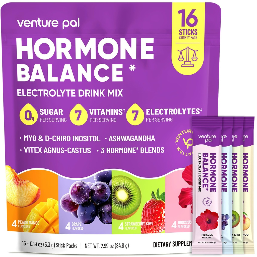 Venture Pal Suger Free Hydration Packets + Hormone Balance, 7 Electrolytes