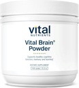 Vitale Nährstoffe Vital Brain Pulver | Phosphatidylserin, Acetyl-L-Carnitin Brain Supplement | Nootropic | Gesunde kognitive Funktion, Gedächtnis, Lernen* | Gluten, Dairy, Soy Free | Unflavored | 150g
