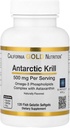 California Gold Nutrition Antarktis Krill Öl, Ultra-High Omega-3 mit Astaxanthin, Natürliche Erdbeere & Zitronen Geschmack, Non GMO, Glutenfrei, 500 mg, 120 Fish Gelatin Softgels, 2 Pack