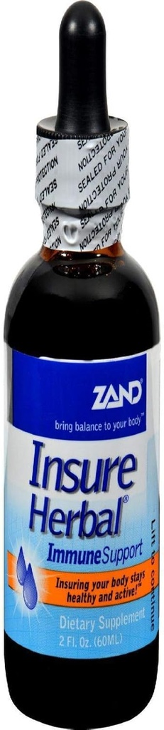 ZAND Insure Immununterstützung | Kräuterflüssigkeit Echinacea Ergänzung | mit Elderberry, Kamille, Ginger & Valerian (2oz)