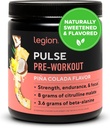 LEGION Pulse Pre Workout - All Natural Nitric Oxide Preworkout Trinken, um Energie zu steigern, Kreatin frei, natürlich gesüßt, Beta Alanine, Citrulline, Alpha GPC (Pina Colada)