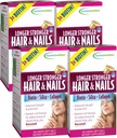 Angewandte Ernährung Längere Stärkere Haare & Nägel - 60 flüssige Soft-Gels, Packung von 4 - Biotin, Silica & Collagen - 120 Servierungen