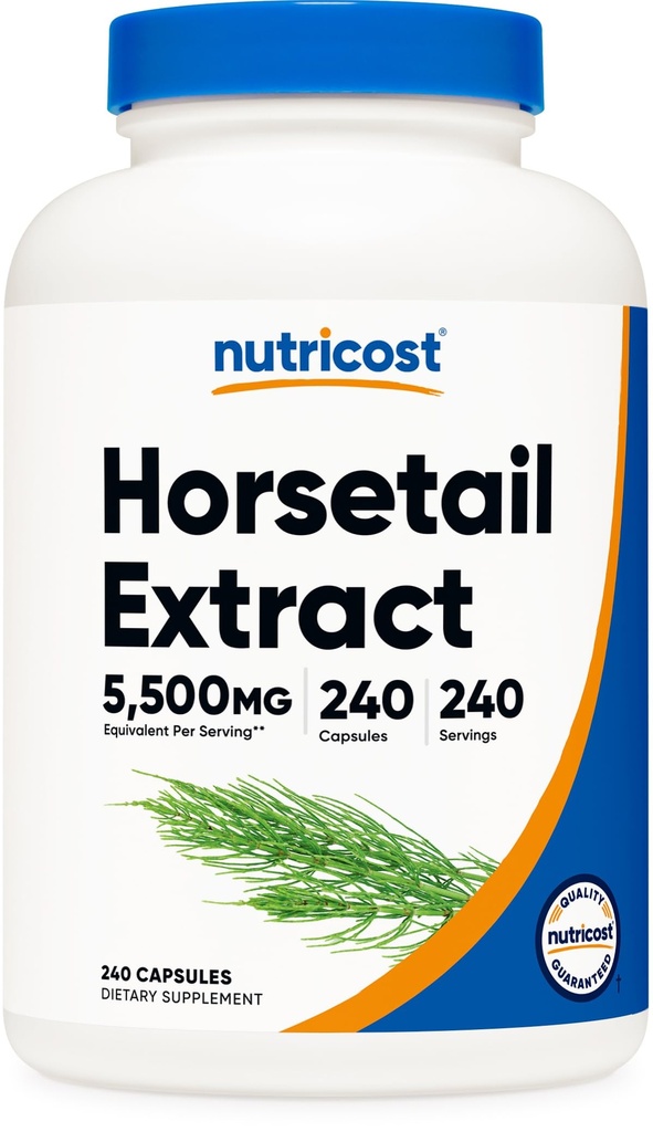Nutricost Horsetail Extract Kapseln (5.500 MG Äquivalent Per Serving, 240 Servierungen) - Non GMO, Vegan