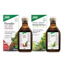 Floradix von Salus Gallexier Kräuter Bitter (8.5 Unze) & Eisen & Kräuter (8.5 Unze) Bundle - Kräuter Bitter für Verdauungsunterstützung* - Eisen-Ergänzung für gesunde Energieunterstützung*