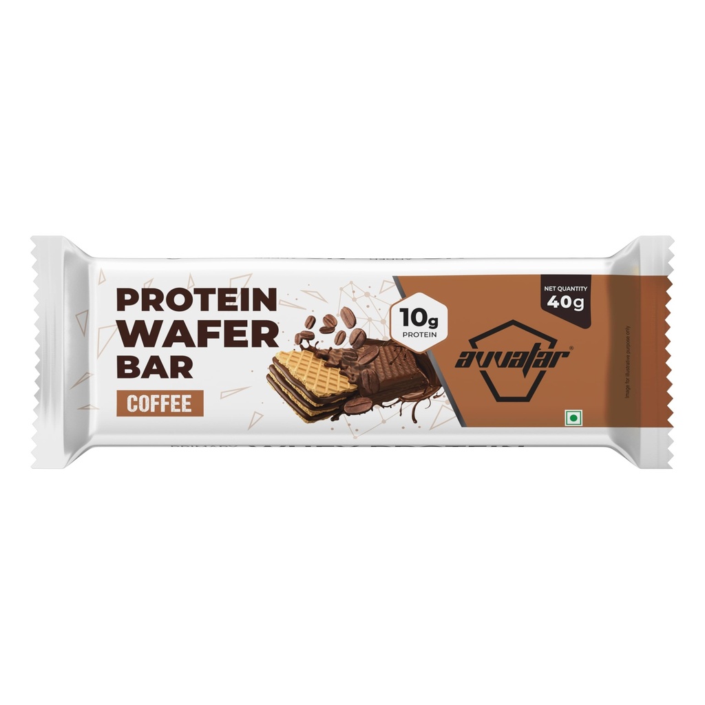 Avvatar 10g Protein Wafer Bar Coffee Flavour 40g Single Bar