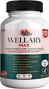 Wellary Max Menopause Support Supplement, 40 Billion CFU Probiotic Blend, 90 Kapseln (1)