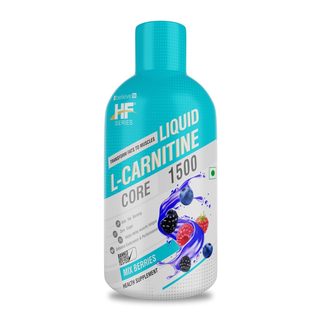 HF Series Liquid L Carnitine 1500 mg,Burns Fat For Energy (400 ml (Mix Berries)| Energy 4.50 kcal | Carbohydrate 2.24G| Sodium 5.99 Mg| L Carnitine 1.50 G | Increase body metabolism |