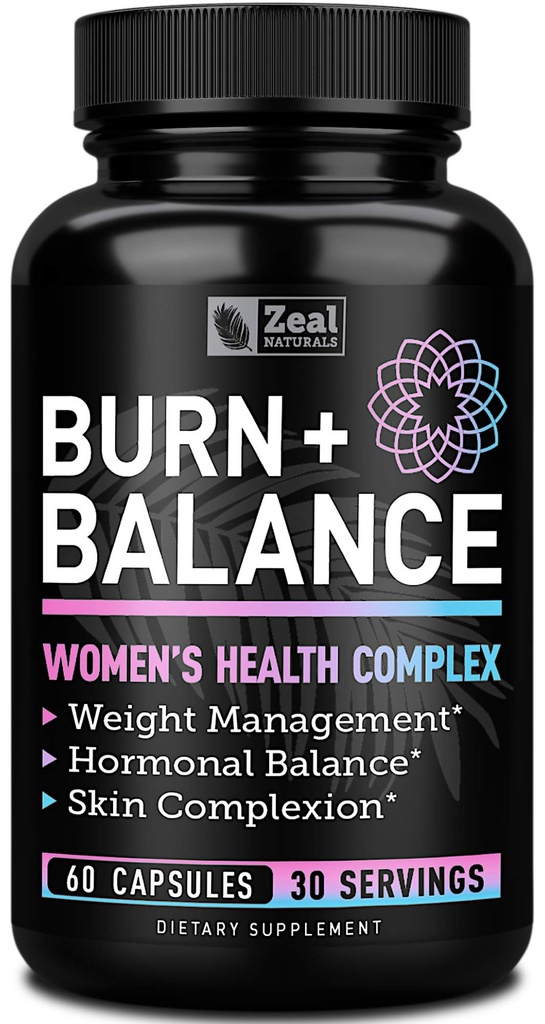 Zeal Naturals Gewichtsverlust Unterstützung für Frauen + tägliche Balance Vitamine (Iron, Vitamin D, Setria®, Folate) Premium-Diät Unterstützung Pillen für Frauen + Multivitamin und Hormone Unterstützung