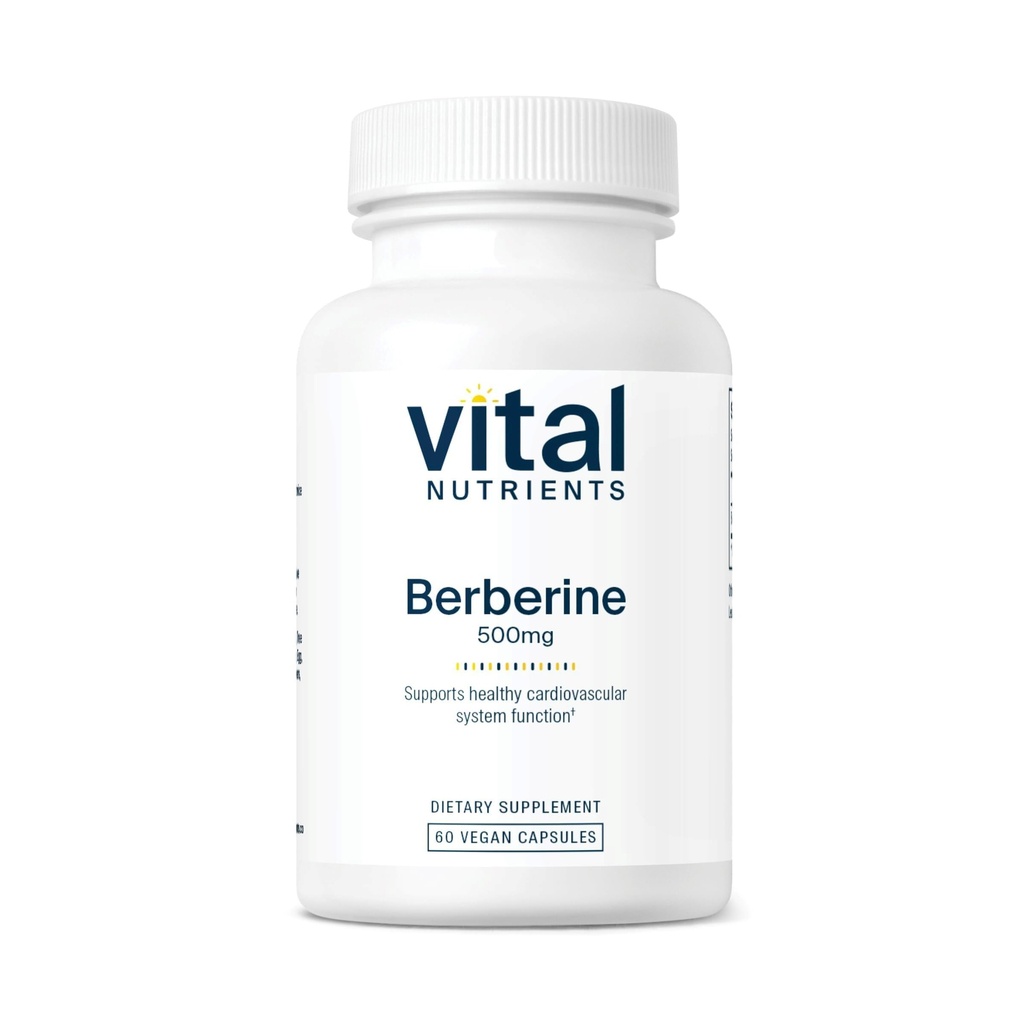 Vital Nährstoffe Berberine |Supports Bowel Funktion und normale Triglycerid Levels |Vegan Supplement| Gluten, Milch und Soja Kostenlose |500 mg |60 Kapsel