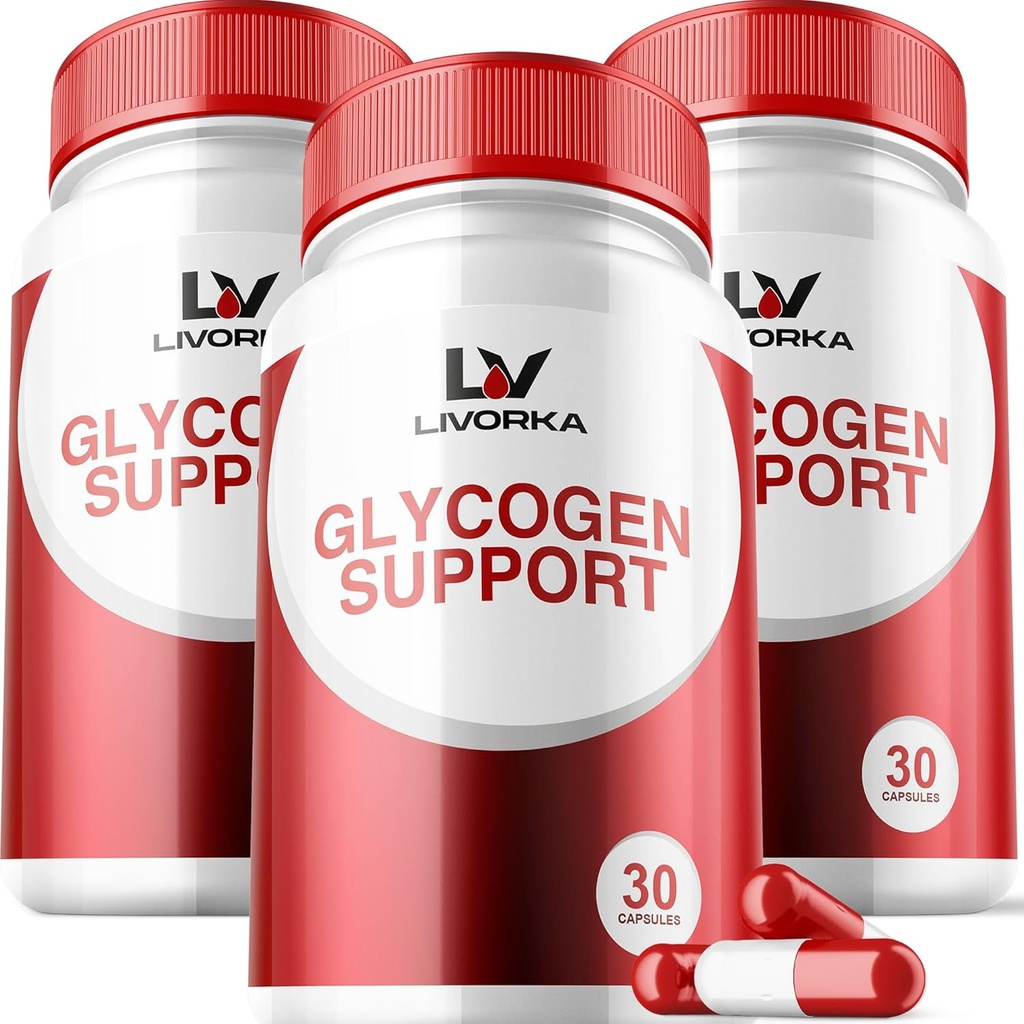 3 Pack - Glycogen Support, Glycogen Control Advanced Formula, Glycogen Capsules, Glycogen Fix mit leistungsstarken Inhaltsstoffen, 30 Kapseln pro Flasche für 90 Tage