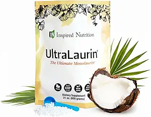 UltraLaurin ® Monolaurin Supplement für Immununterstützung und Gutgesundheit - Monolaurin Pellets - 21oz - 200 Servierungen, 3000 mg Jede