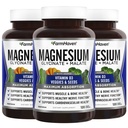 FarmHaven Magnesium Glycinate & Malate Complex w/ Vitamin D3, 100% Chelat für Max Absorption, Vegan – Knochengesundheit, Nerven, Muskeln, 360 Kapseln, 180 Tage