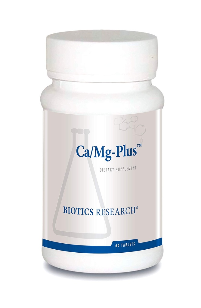 Biotics Research CaMg-Plus Calcium Magnesium Supplement mit Parathyroid, Hilfsmittel in Knochen und Zahngesundheit, Muskelrelaxation, Unterstützt Herz-Kreislauf-Gesundheit, Schilddrüsenunterstützung 60 Tabletten