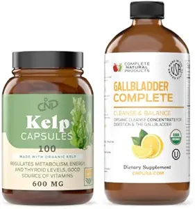 Raw Sea Kelp Pulver 100 Kapseln & Gallenblase komplett 8oz Bundle