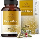 HERBAMAMA Mastic Gum Capsules 1400mg - Gut & Verdauungsunterstützung mit Mastic Gum Supplement - Vegan, Non-GMO Resin Digestion Capsules