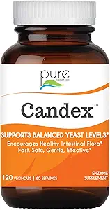 Pure Essence Candex Supplement - Yeast Overgrowth Supplement mit Verdauungsenzymen, Hefe Infektion Probiotic Behandlung für Männer und Frauen - 120 Kapseln