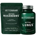 Betterbrand Better Lungs & Mushrooms Bundle - Daily Respiratory Health Supplement & Pilzgummis zur Unterstützung von Gut Health Bundle