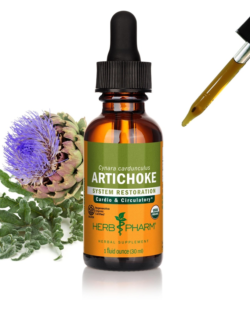 Herb Pharm Certified Organic Artichoke Liquid Extract für Herz- und Kreislaufunterstützung - 1 Unze
