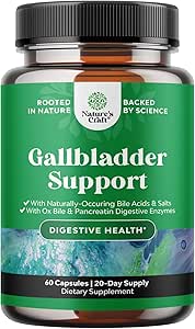 Ox Bile Salts für Gallbladder Unterstützung - gereinigte Bile Salts Ergänzung mit Pancreatin Verdauungsenzyme Ox & Betaine HCL - Ergänzungen für keine Gallbladder & Digestive Gesundheit 20 Tage