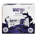 Whey91 Blueberry Blast Protein Bar, 10g Protein & 3.9g Fiber in each, No Added Preservatives, No Artificial Flavours, 210g- (Pack of 6)