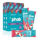 Phab Starwberries & Greek Yogurt Protein Bars with 21g Protein, No Added Sugar | High Fibre, No Trans Fat & No Preservatives (Pack of 6)