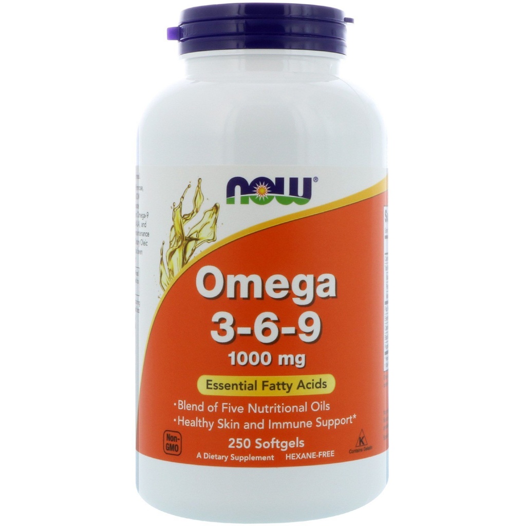 JETZT Lebensmittel 2 Pack Omega 3-6-9, 1000 mg, 250 Softgels