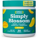 Einfach Blossom Nutrition Daily Greens & Superfood Powder + Collagen + Probiotics for Women's Digestive Health & Bloating Relief. Helfen Sie Ihrer Gesundheit Bloom - 30 Tage Versorgung - Mango