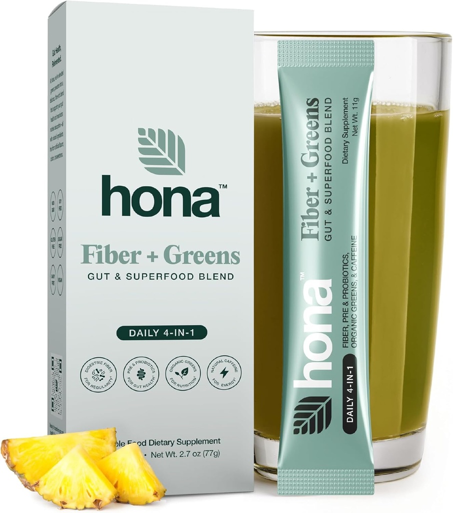 Gut & Superfood Mischung, Grünpulver mit Präbiotika, Probiotika, Fiber & Natural Caffeine, Glutenfrei, Sugar Free, Dairy Free, Vegan, Non GMO Greens Superfood Powder (7)