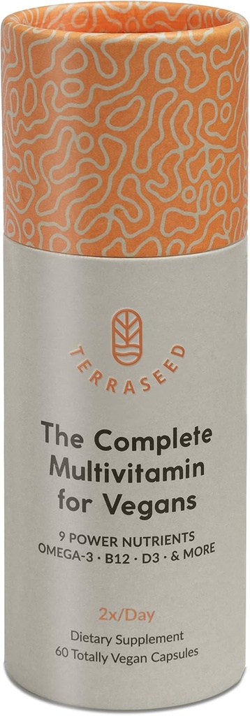 Komplette Vegan Multivitamin mit Eisen, Omega 3, Vitamin D3, Folat, Zink, Vitamin B12, &amp; mehr - 100% nachhaltige Vegan Vitamine - Non-GMO, Glutenfrei, Made in USA (30 Tage Versorgung)