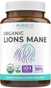 Bio Lions Mane Supplement Kapseln - USDA Organic Mushroom Supplement Kapseln mit 1000mg Lion's Mane 10:1 Extrakt pro Servierung mit 30% Polysacchariden - Vegan & Non-GMO (1 Monat Versorgung)