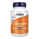 NOW Nahrungsergänzungsmittel, L-Citrulline 750 mg, Unterstützt Protein Metabolismus*, Aminosäure, 90 Veg Kapseln