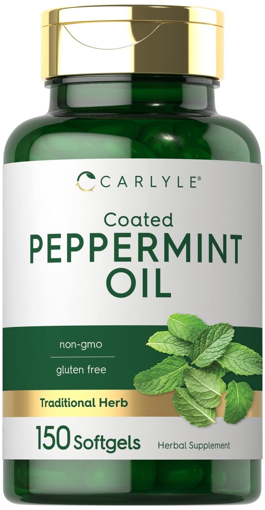Carlyle Pfefferminzöl Kapseln | 150 Softgels | Kräuterergänzung | Non-GMO, Glutenfrei