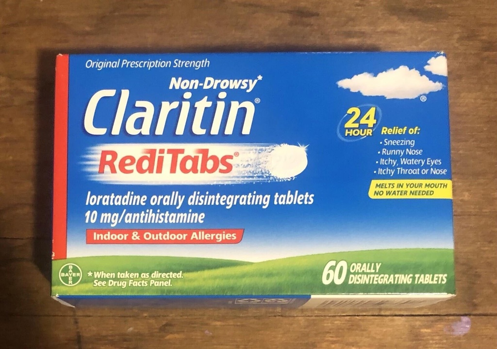 Claritin RediTabs 24 Hour Allergy Medicine, Non-Drowsy Allergy Relief, Loratadine Antihistamin Tablets, 60 Count