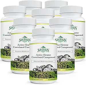 Wirkstoff Hexose korrelierte Verbindung 1500 mg Ergänzung, natürliche 8 Pilzextrakt Ergänzung, Immunsystem, Leberfunktion, natürliche Killer und T-Zellen Aktivität, 720 Veggie Kapseln