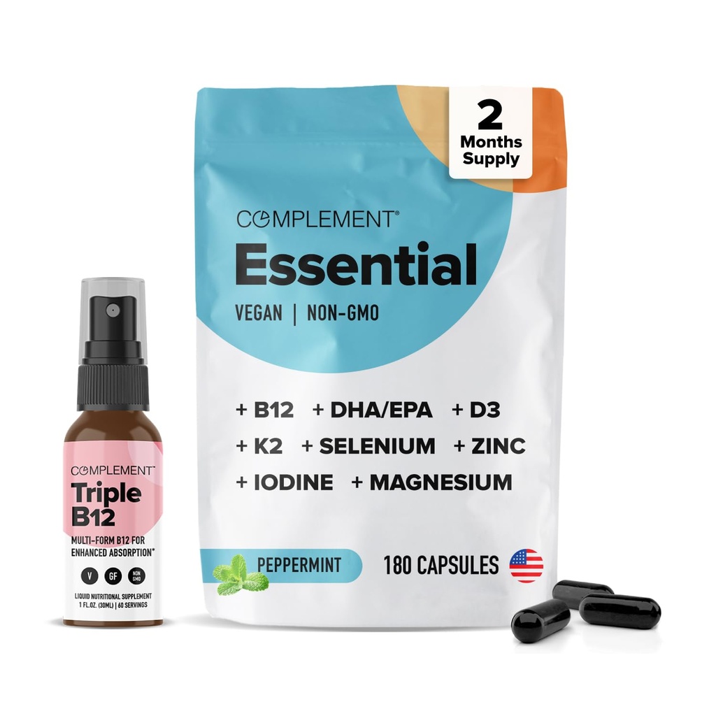 Ergänzung essentielle Vegan Multivitamin & Triple B12 Spray Bundle – umfassende Ernährungsunterstützung für pflanzenbasierte Ernährung