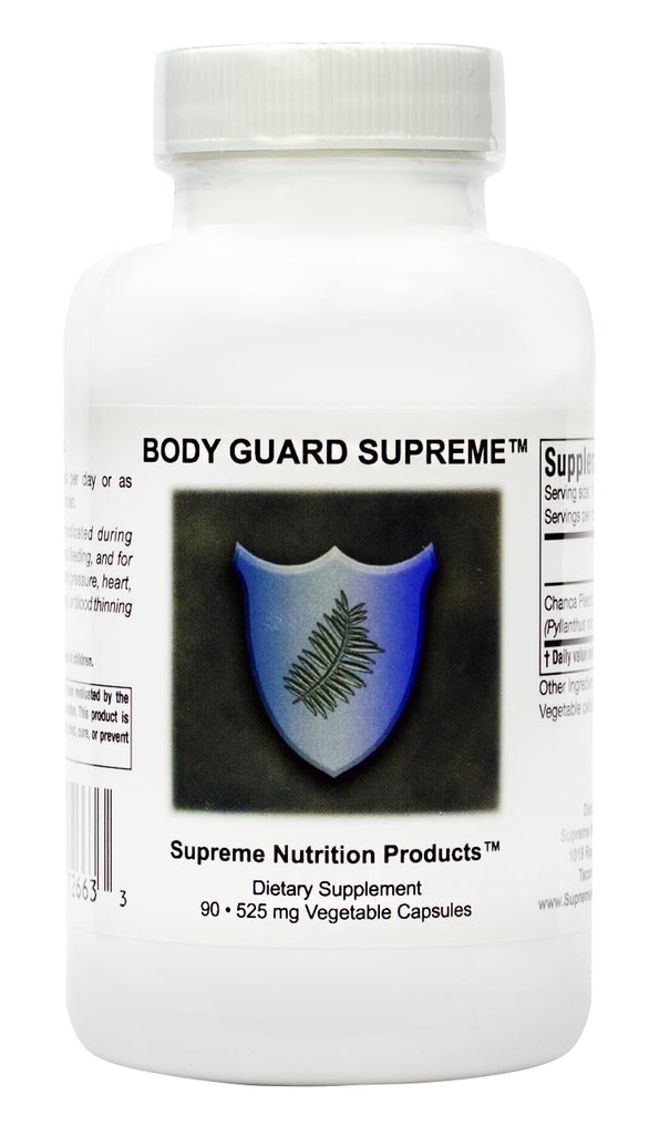 Supreme Nutrition Body Guard Supreme, 90 reine Chanca Piedra Kapseln