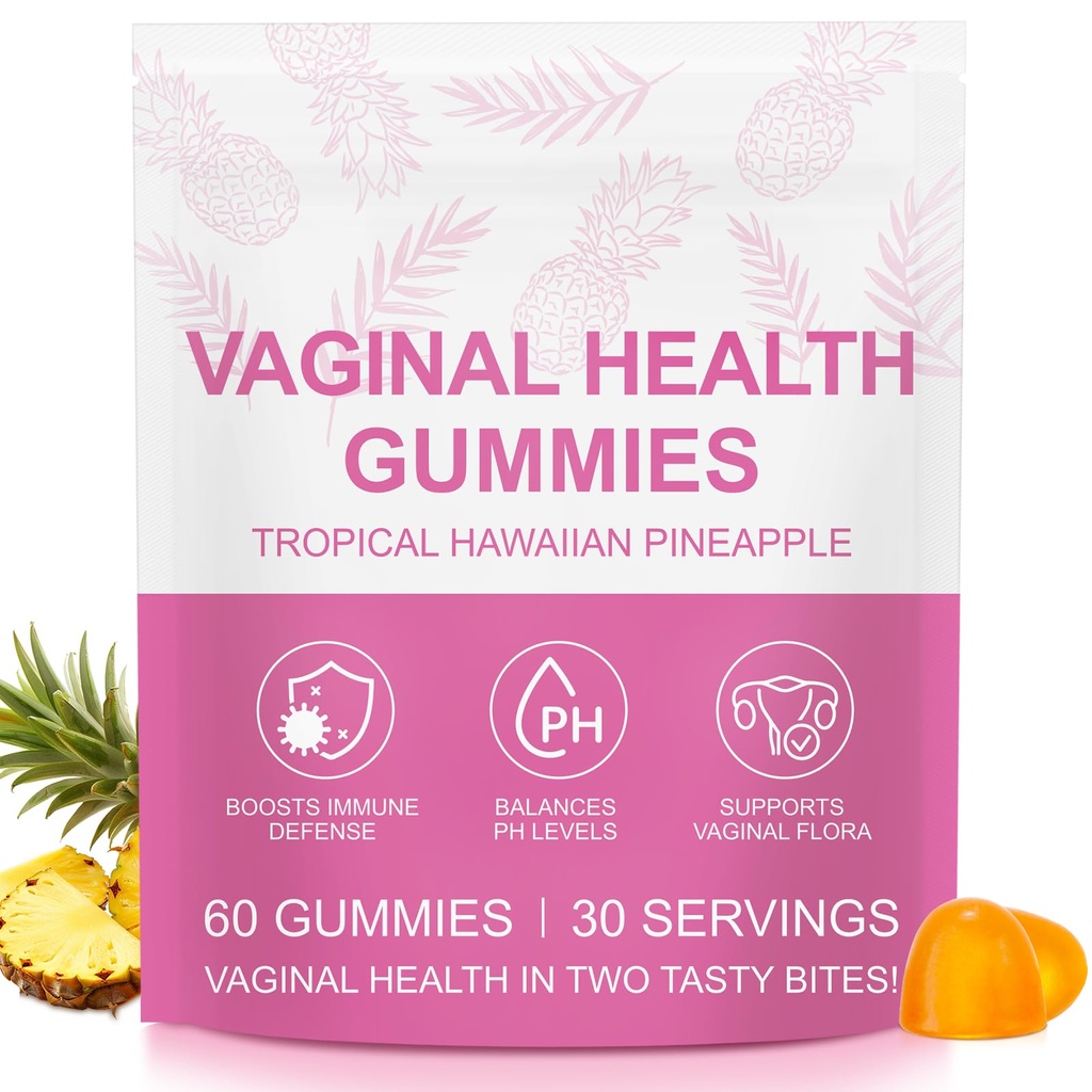 Premium Feminine Balance Gummis, Ananasgummis für Frauen PH, Vital Vaginal Probiotics Quelle Feminine Gummy für Frauen aller Altersgruppen