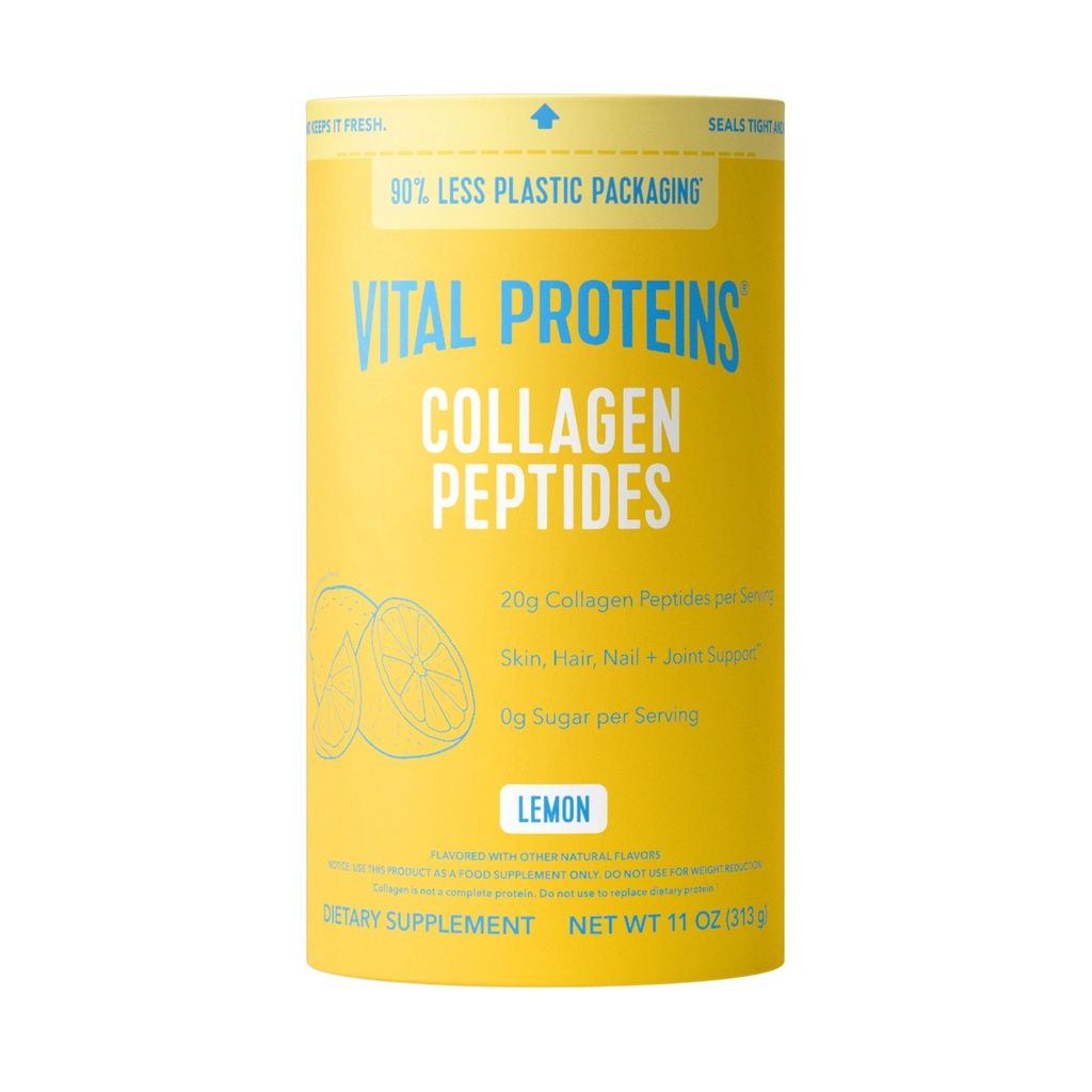 Vitalproteine Kollagenpeptide Pulver, Kollagenergänzungen, Haar- und Hautgesundheit, 14 Servierungen, Zitronen