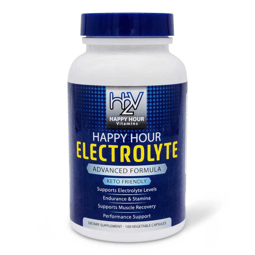 Elektrolyt Pille- 100 Pillen- Dehydratation, Muskelkrämpfe, Leistung, Keto & Rapid Erholung. Vegetarische Kapseln w/Magnesium, Kalium, Natrium & Calcium Hydration Supplement
