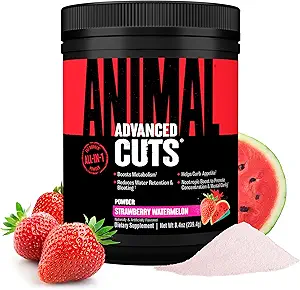 Animal Cuts Thermogenic Fat Burner Powder - Gewichtsverlust für Frauen und Männer für Stoffwechsel, Energie, Fokus und Nootropic Brain Unterstützung mit Ketonen Appetit Suppressant - Erdbeere Wassermelone Flavor