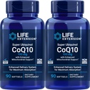 Life Extension COQ10 Super Ubiquinol 100mg 90 Count (Pack mit 2) mit verbesserter Mitochondrial-Unterstützung