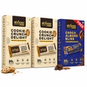 STROOM Centre Filled Protein Bar Cookie Crunch & Choco Almond Combo