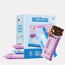Breakcage Vegan Protein Bar | 10g Protein | 0g Added Sugar | No Palm Oil or Maida | No Dairy | Mocha & Choco Peanut Fudge | Pack of 6 (300g)