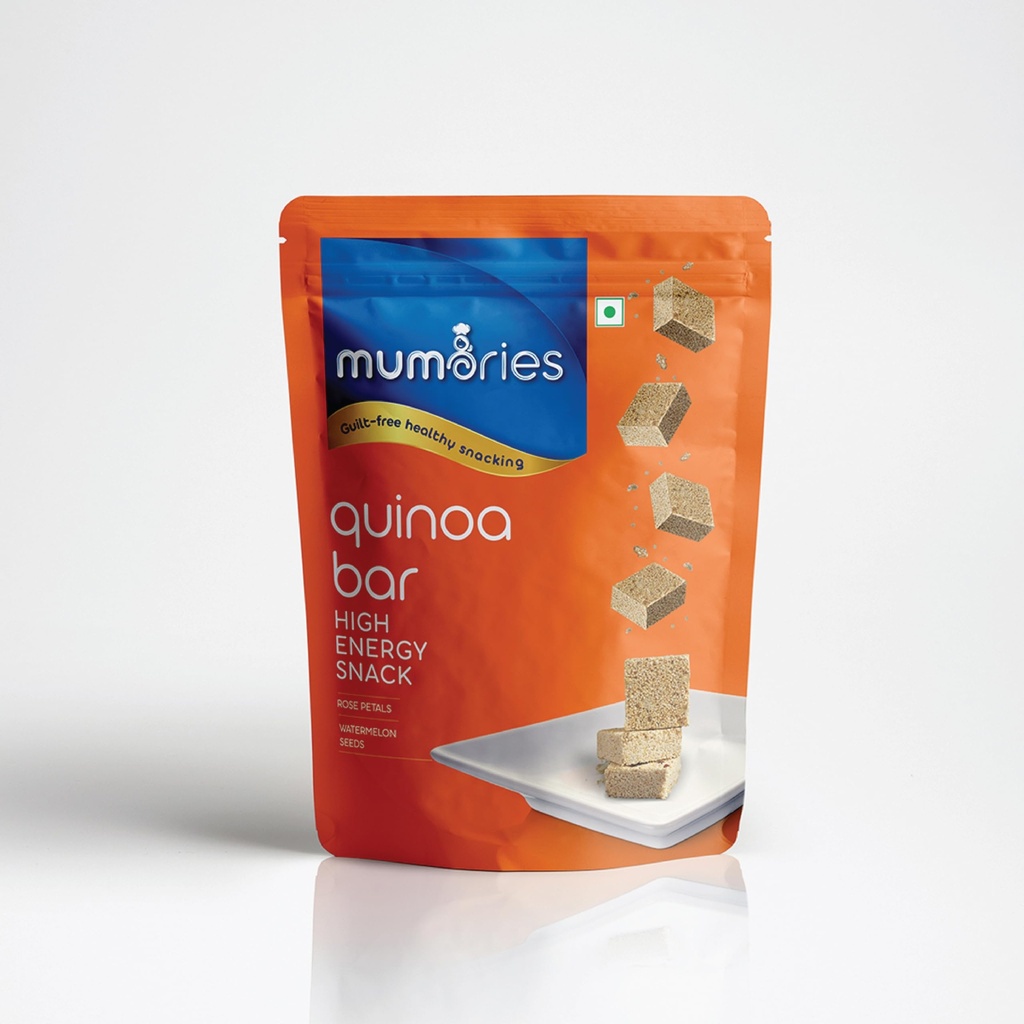 MUMORIES Quinoa Bar 175g – High Protein & High Fiber | High Energy Healthy Snack | Guilt-Free | Ready to Eat | Vegan Friendly | For Gym, Travel, Office & Kids | Nutritional Snack
