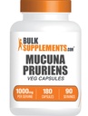 BulkSupplements.com Mucuna Pruriens Kapseln - Kräuterergänzungen, Mucuna Pruriens Supplement, Velvet Bohnen - Vegan & Glutenfrei, 2 Kapseln pro Servierung (1000mg), 180 Graf (Pack von 1)
