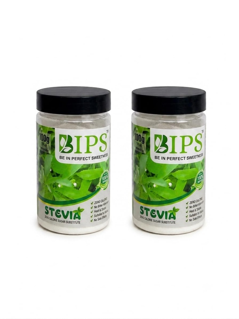 Bips Stevia 100 Gram Jar Pack of 2