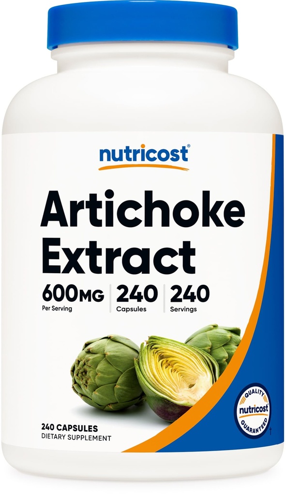 Nutricost Artichoke Extract 600mg, 240 Vegetarische Kapseln - Glutenfrei, Non-GMO