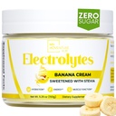 Zero Sugar - Banana Cream Elektrolyte Pulver - Refreshing Hydration - Koffeinfreie Energie mit allen natürlichen Inhaltsstoffen - Vegan, Keto & Paleo - Sugar Free Electrolytes Powder Drink Mix - 37 Portionen