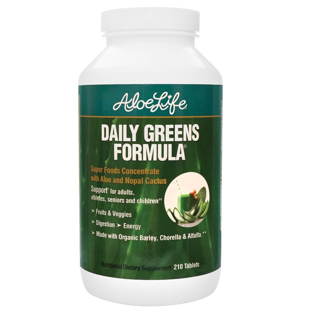Daily Greens Formula Aloe Life 120 Tabs